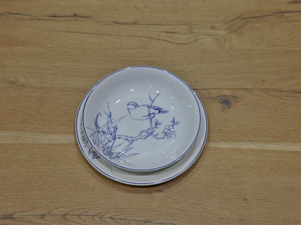 bird design salad plate