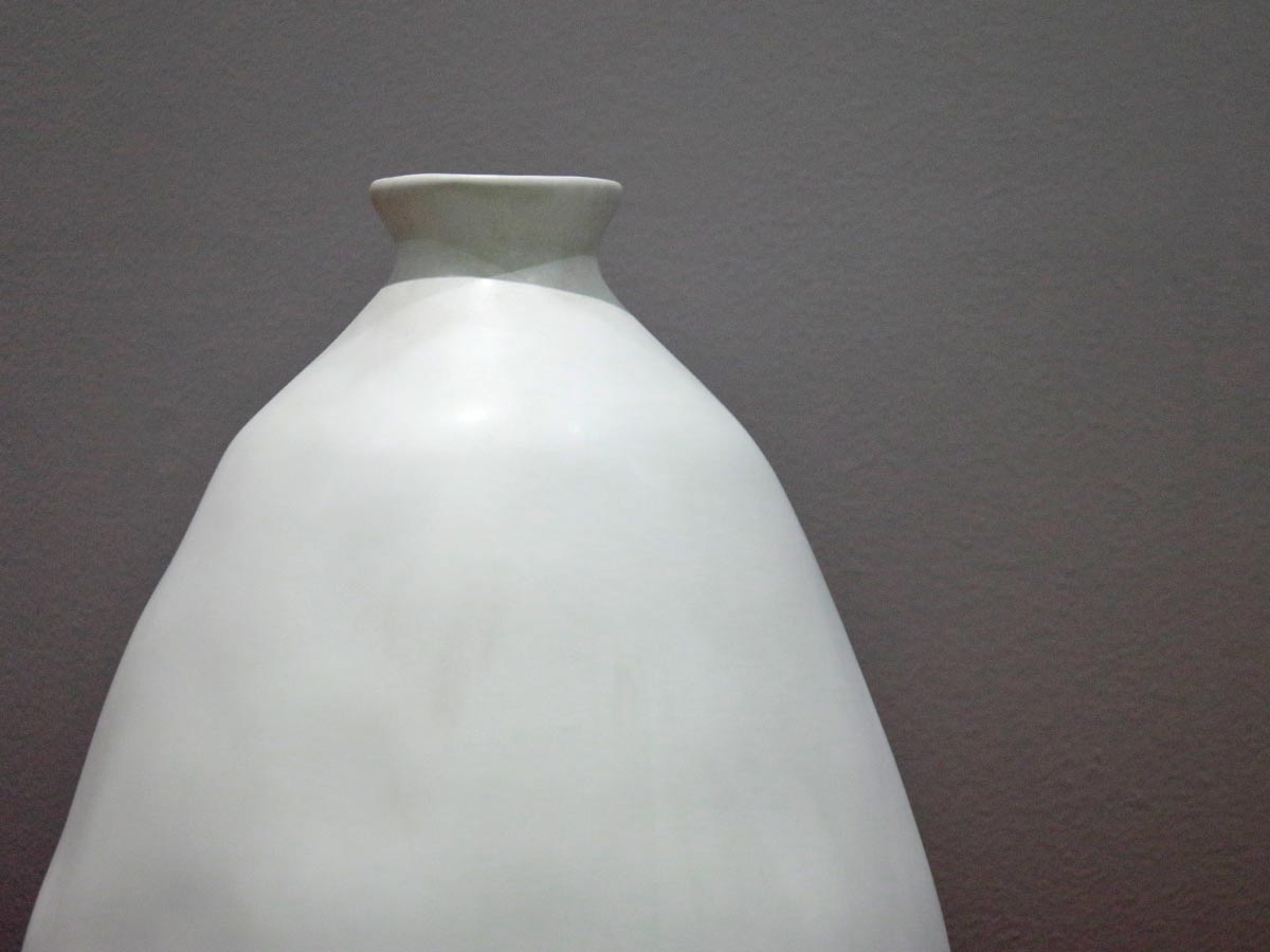 matt white minimalistic vase