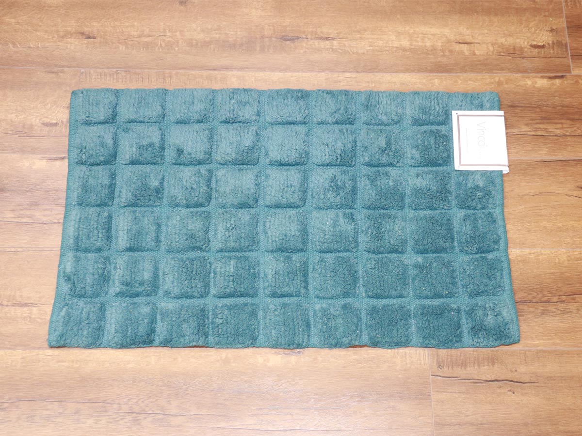 cotton squares bath mat pacific 50x80cm