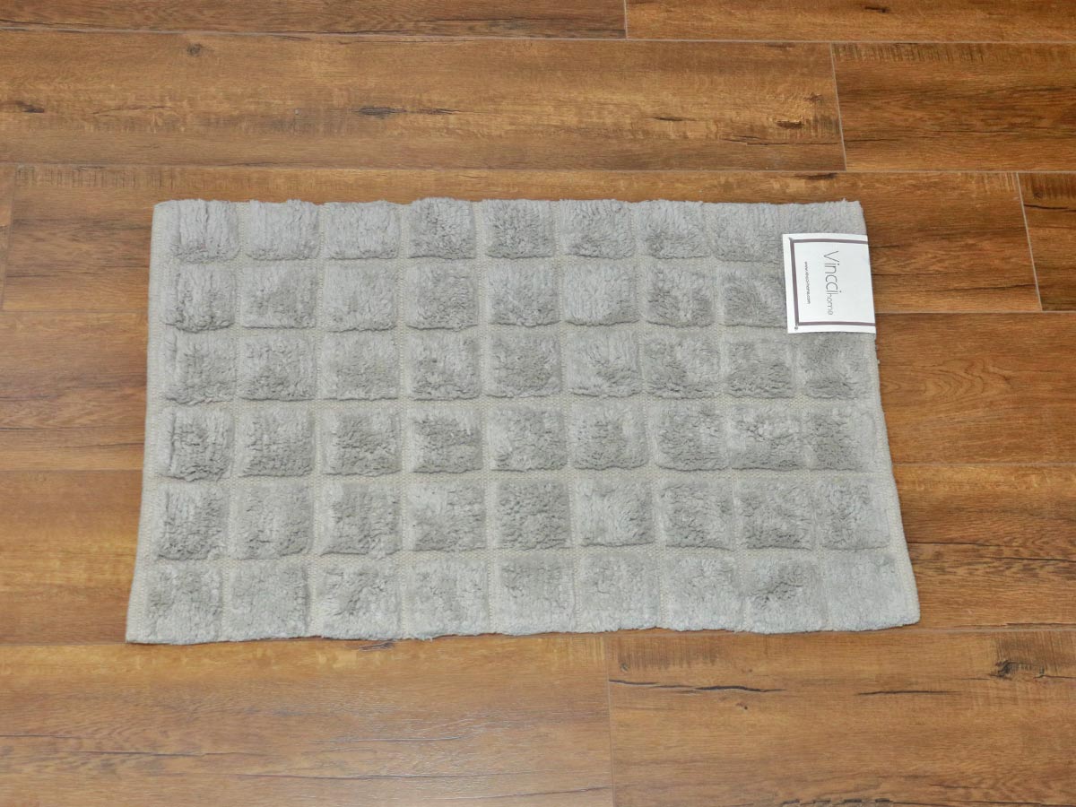 cotton squares bath mat silver lining 50x80cm