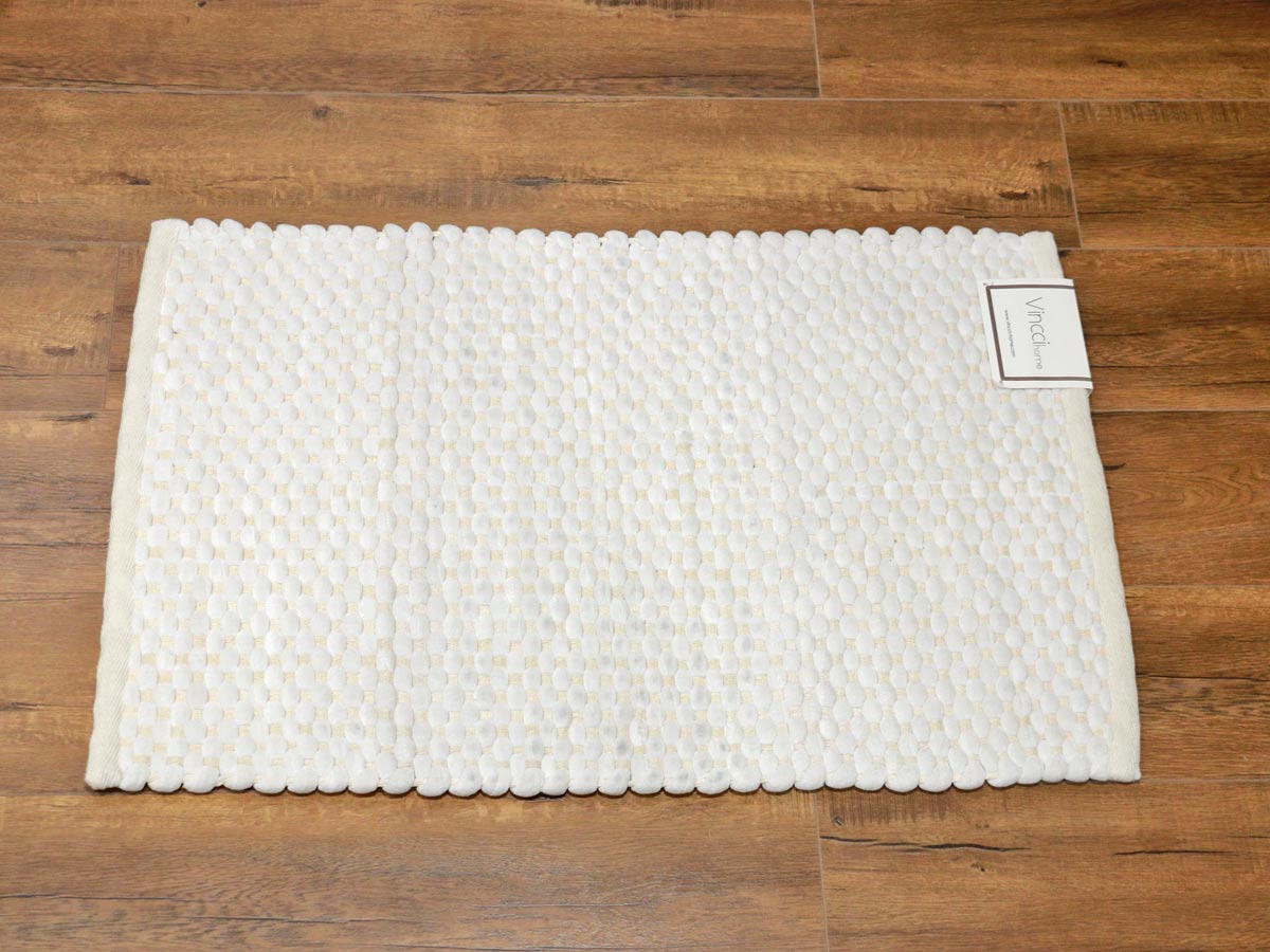 velvet bath mat white 60x90cm