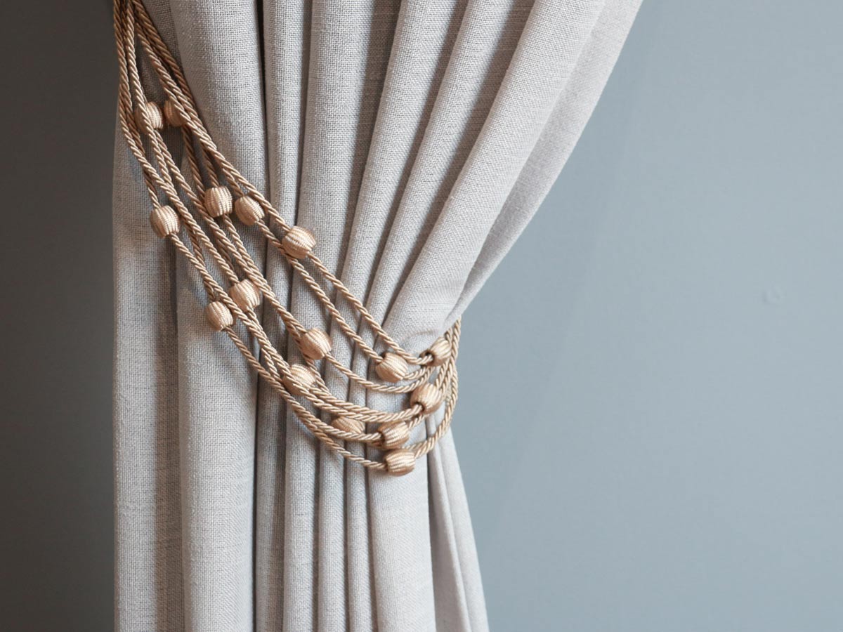 gold tie curtain accessories
