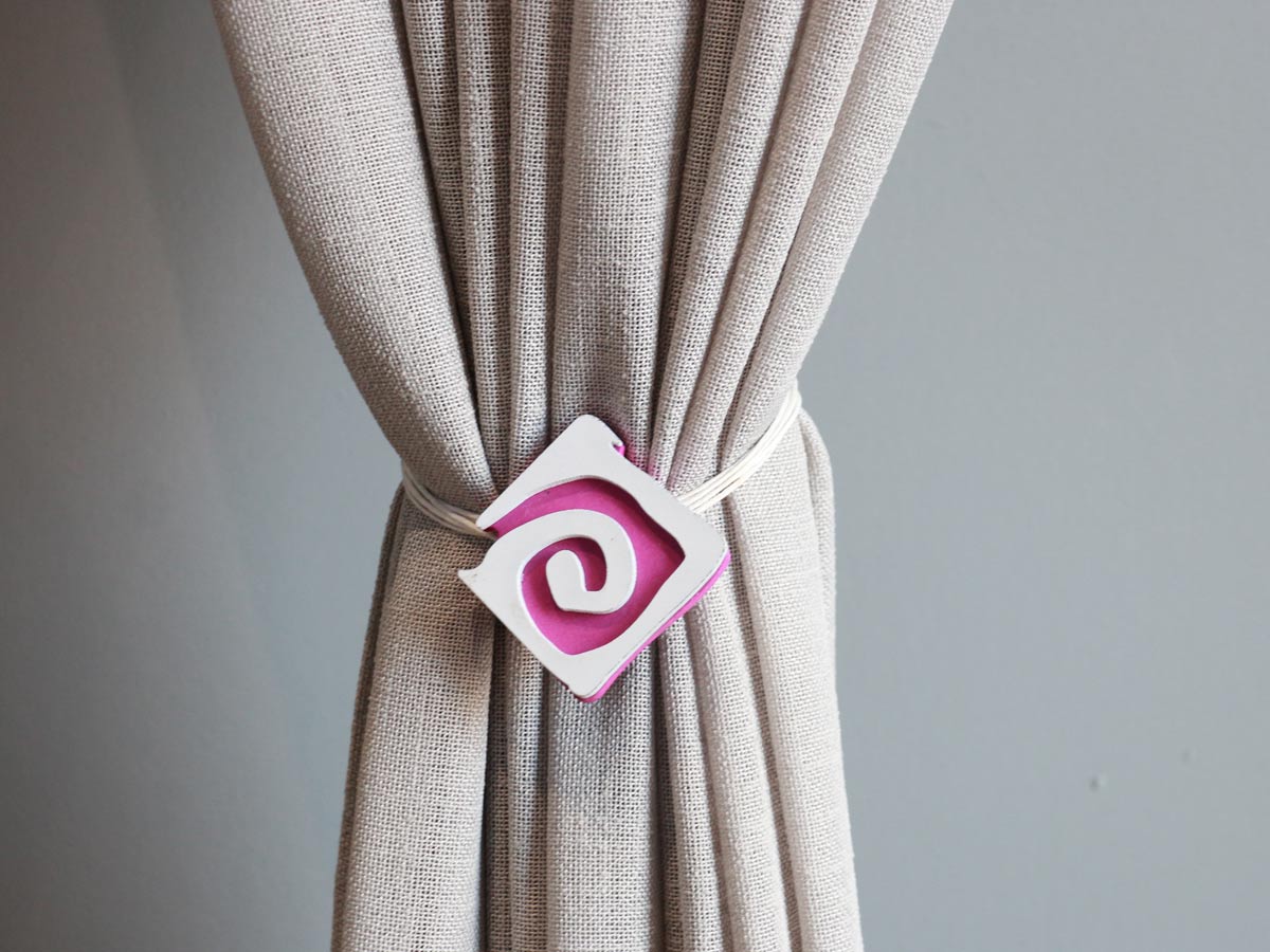 purple magnet curtain tie