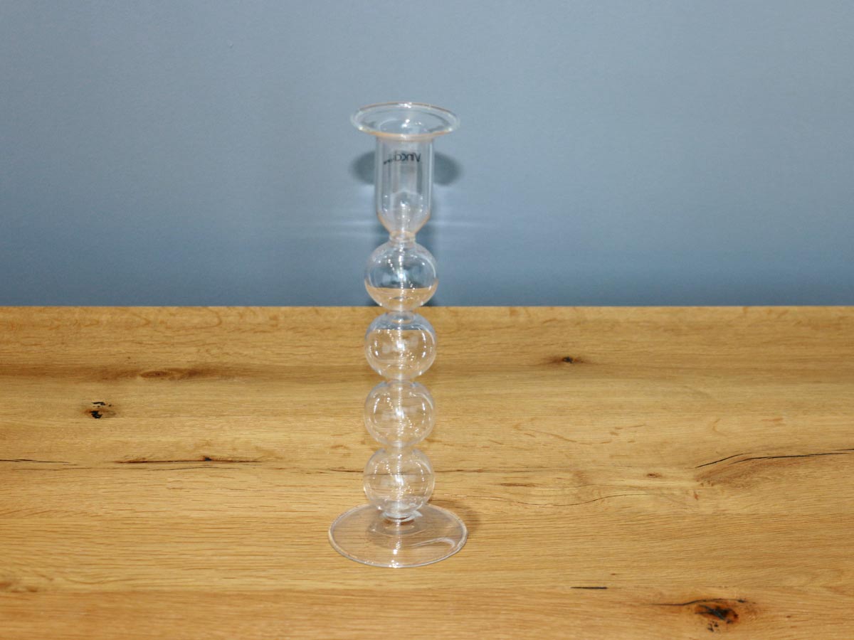 blown glass candle stick holder medium