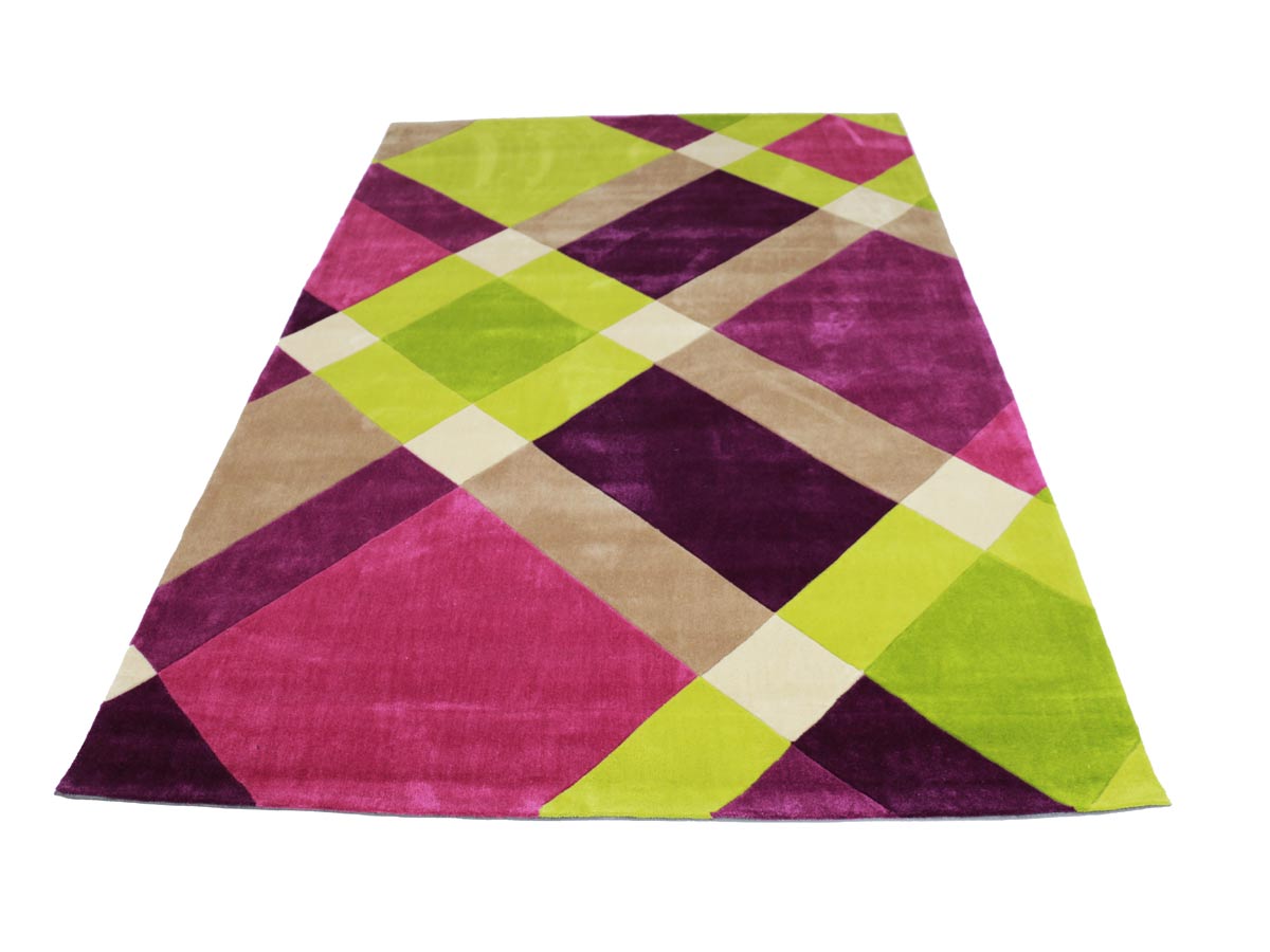 geometric rug purple 200x300 cm