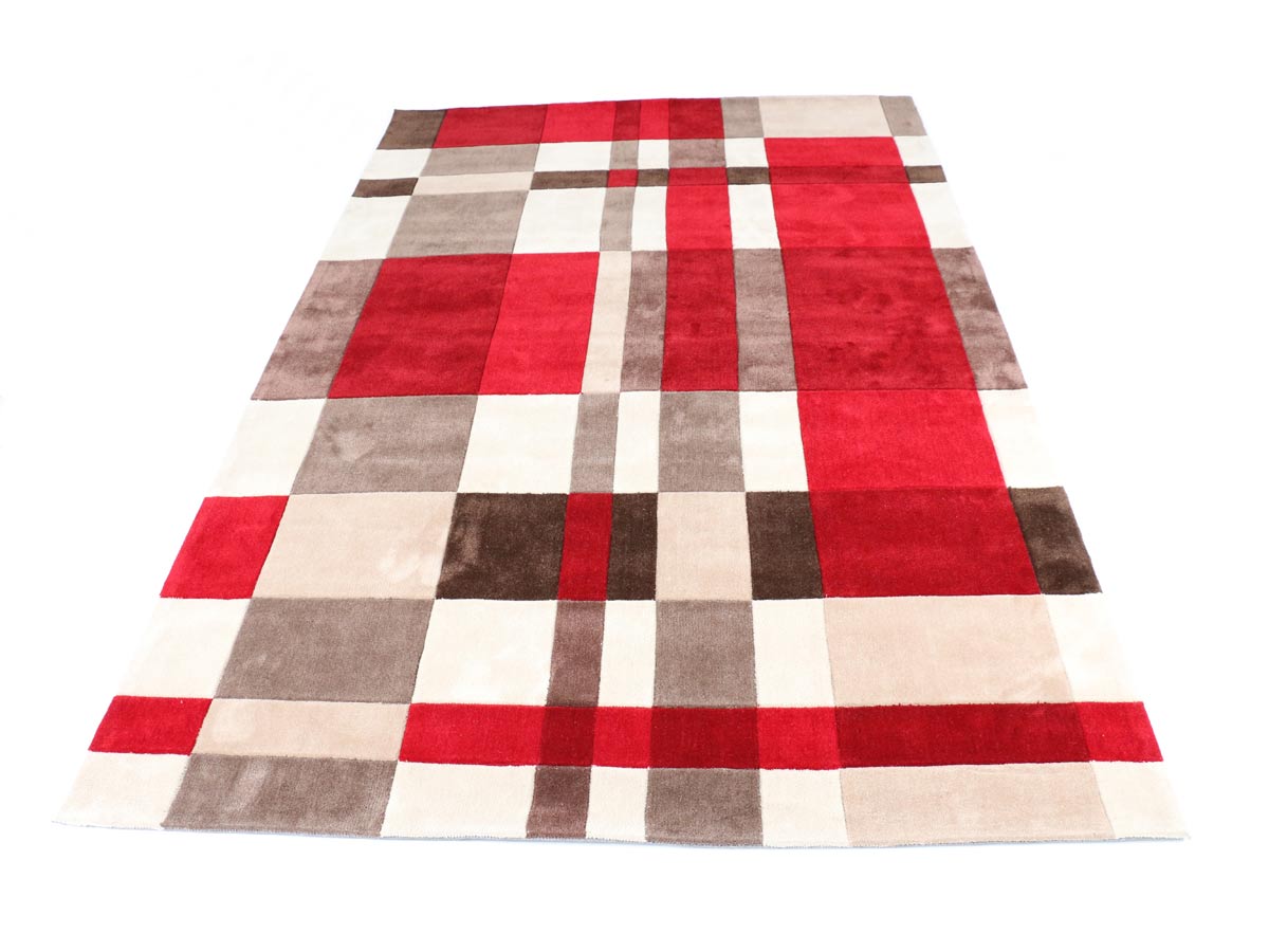 geometric rug red 200x300 cm