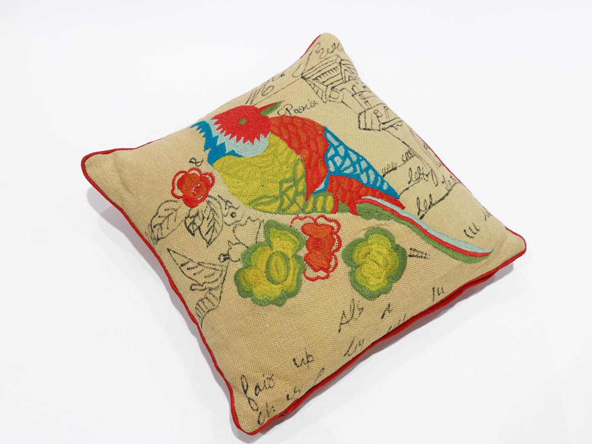 parrot cushion 40x40 cm