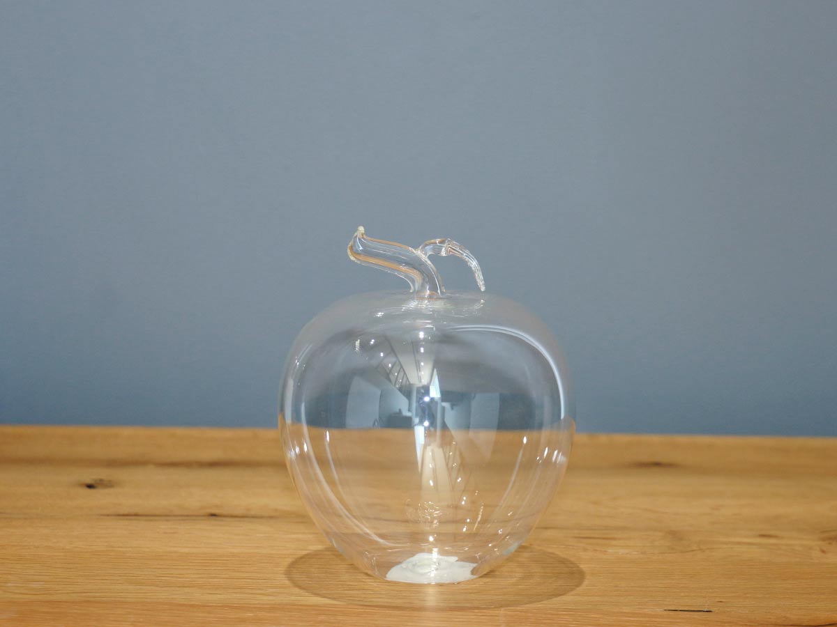 clear glass apple
