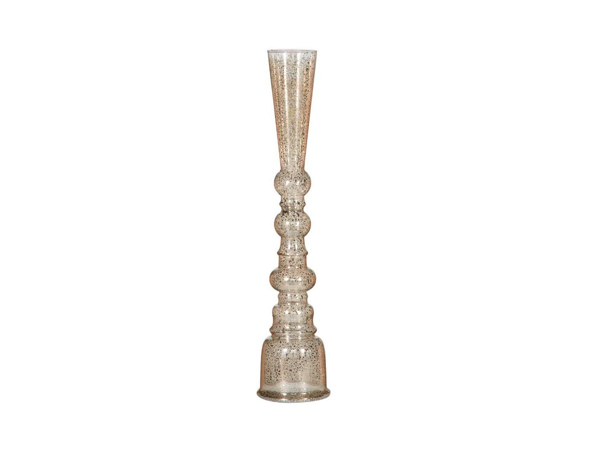 blown silver glass vase 60cm