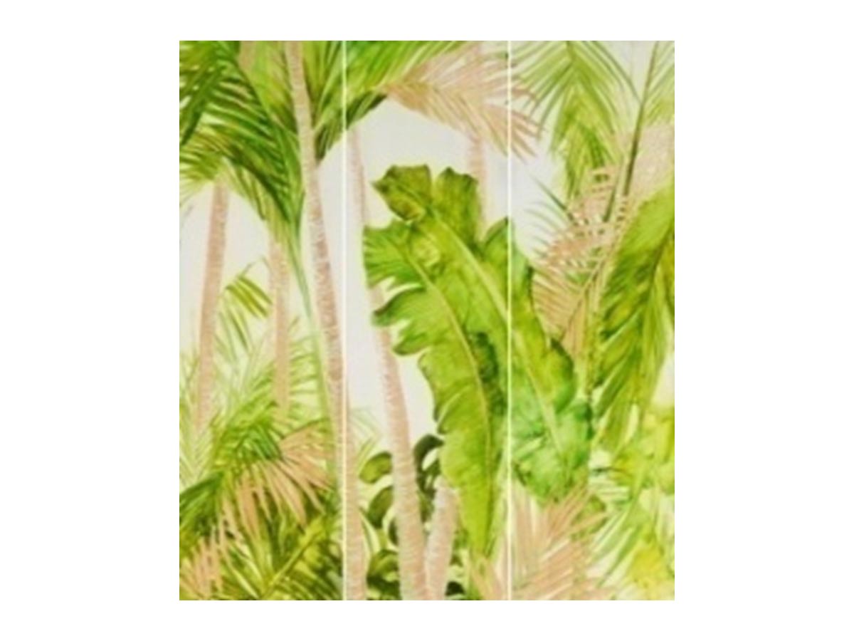 tropical green handcraving and painting 120x40x4cm (3pcs)