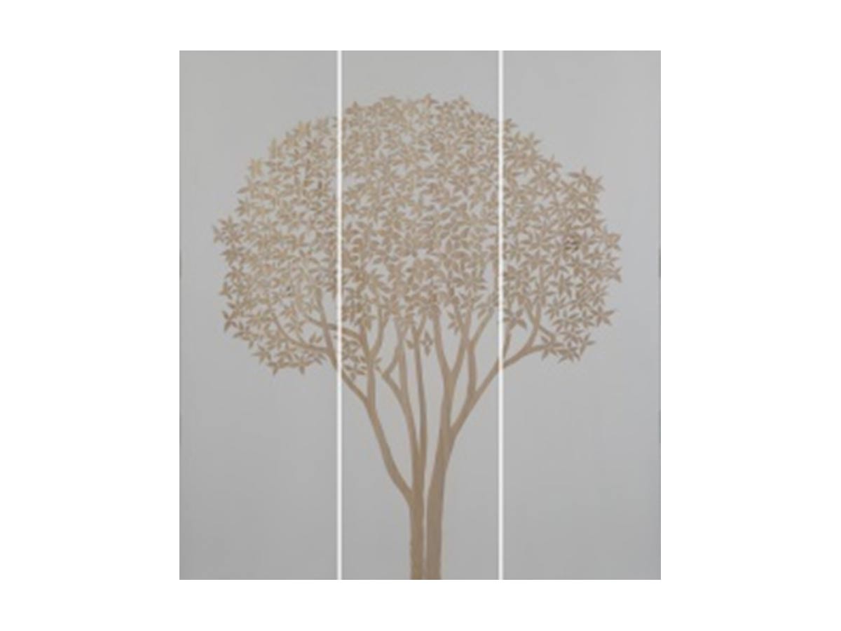 white hand-craved tree 120x40x4cm (3pcs)