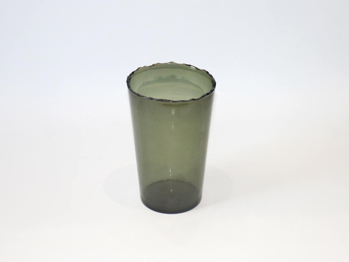 smoked grey glass vase