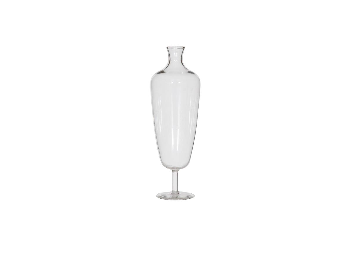 thin glass vase oblong design