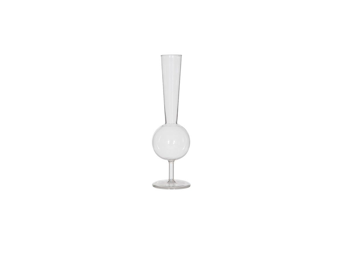 thin glass vase round design
