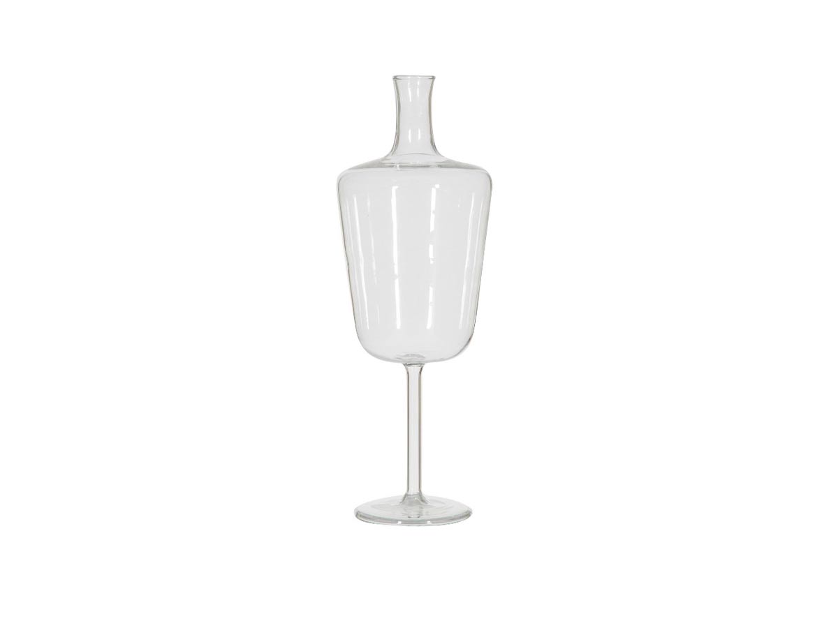 thin glass vase geometric design