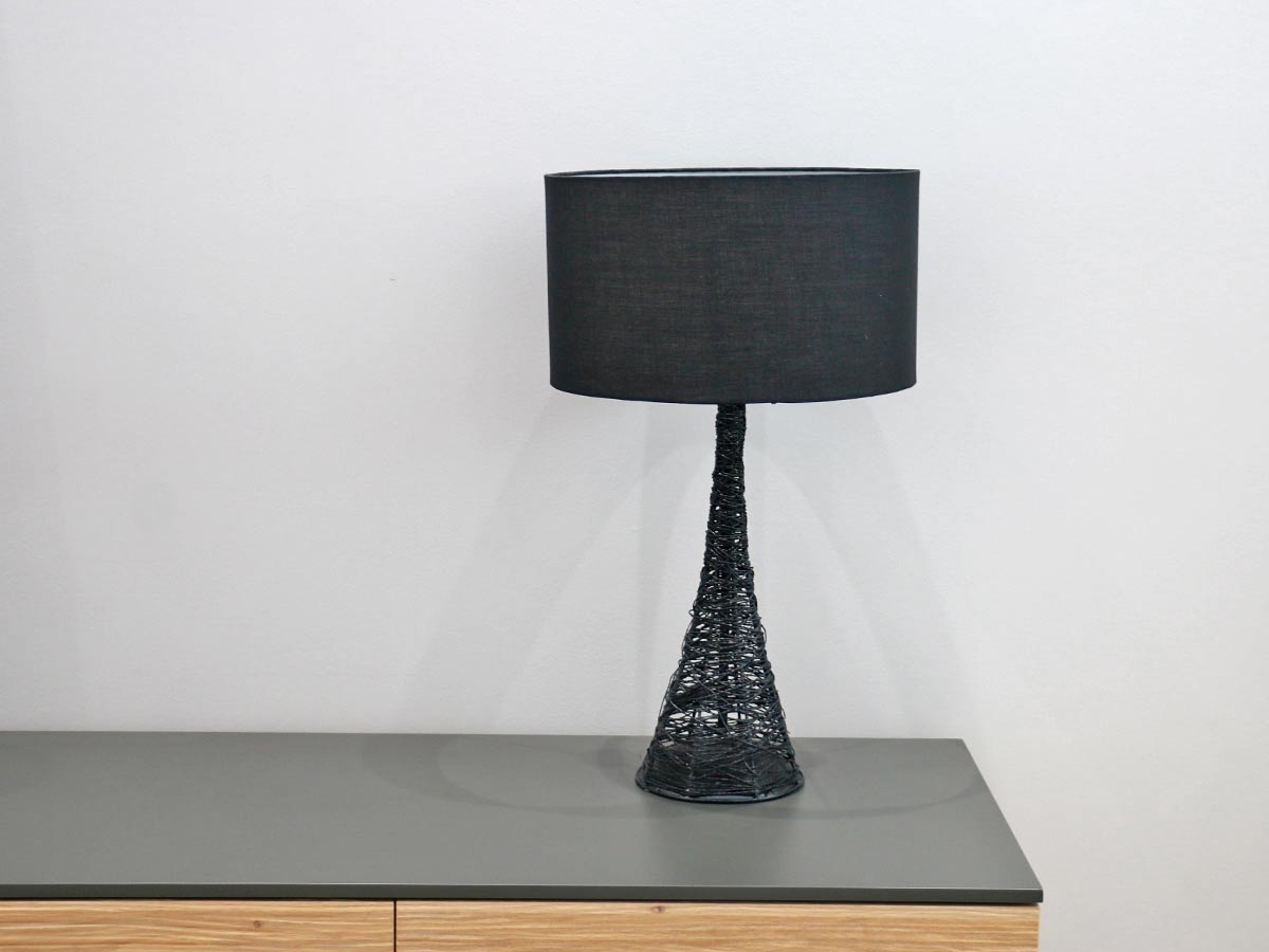 wired black lamp