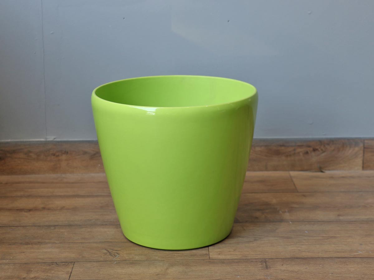 glossy green pot S