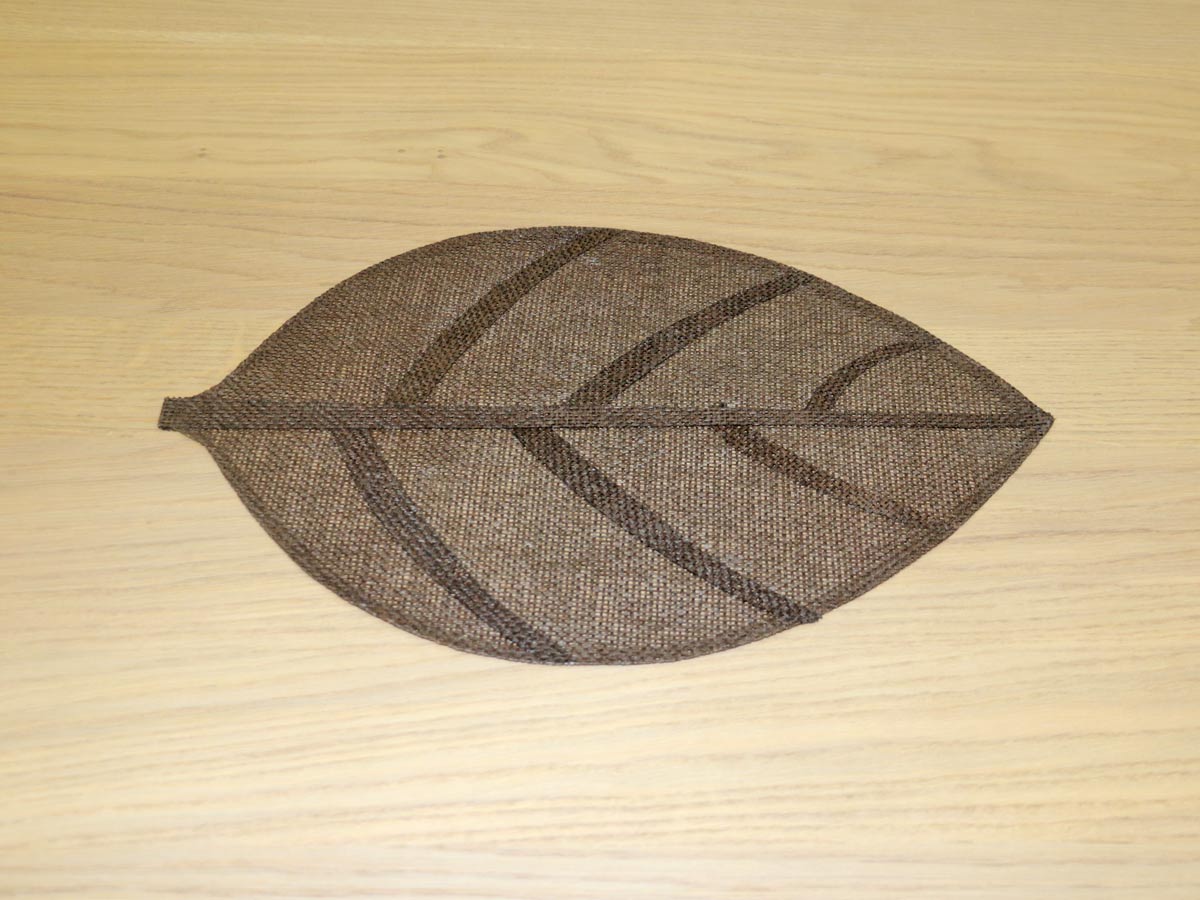 jute placemat leaves design brown