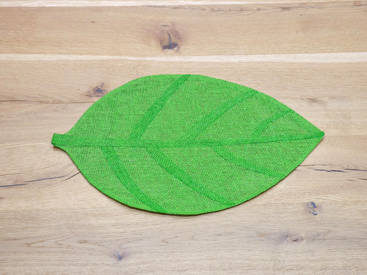 jute placemat leaves design green