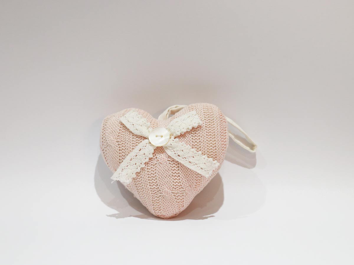scented wool pink heart