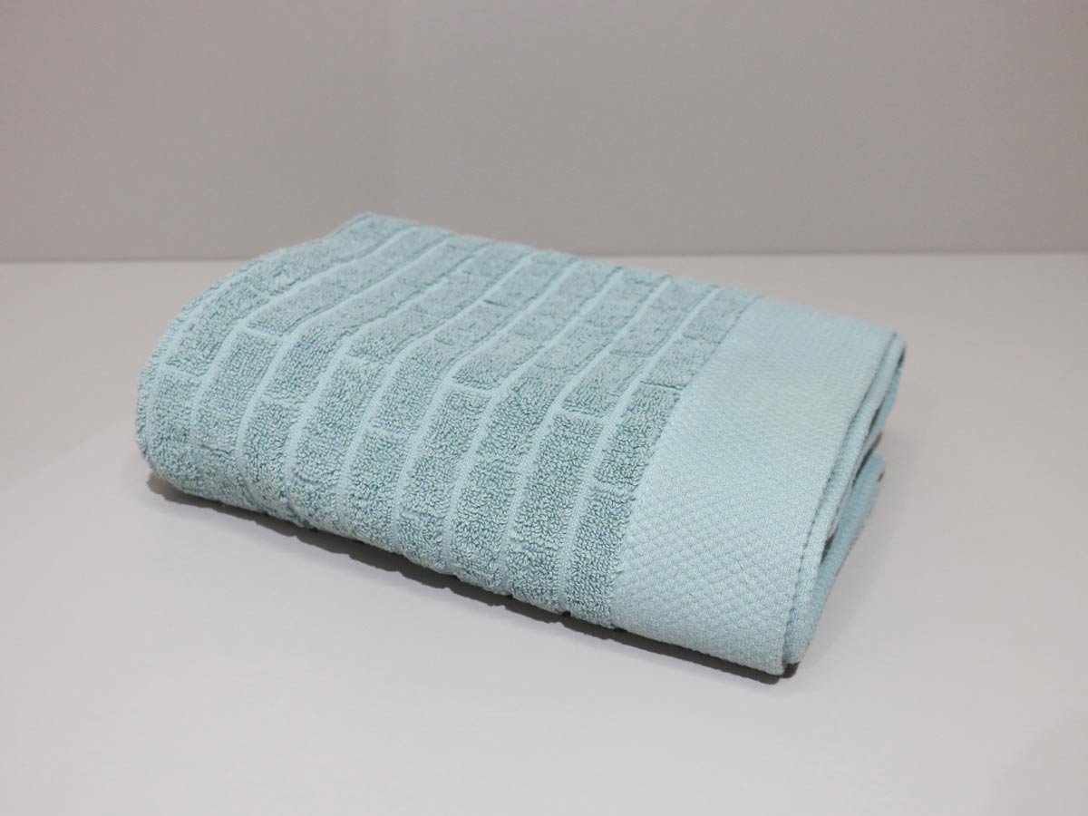 textured towel aqua 50x100cm