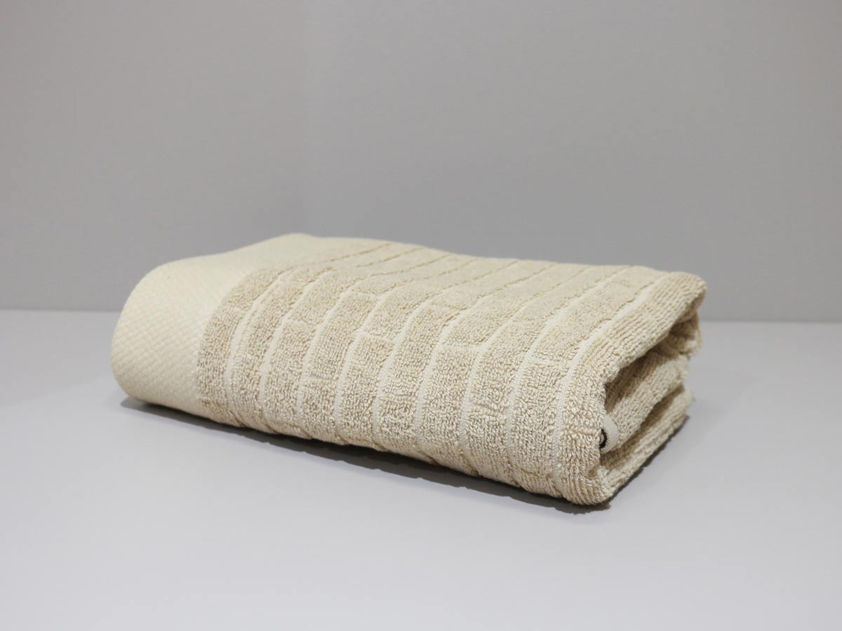textured towel ficelle 50x100cm