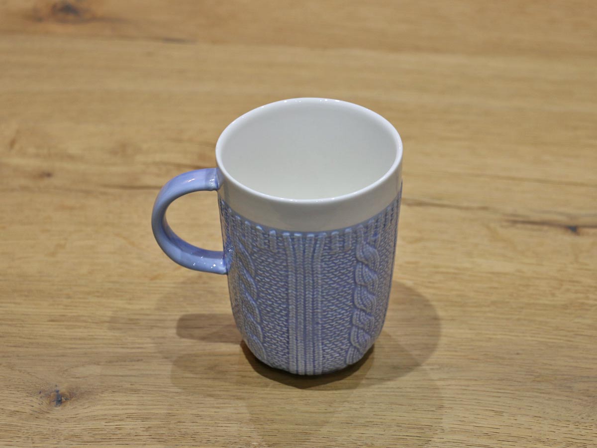 wool design blue mug 400cc