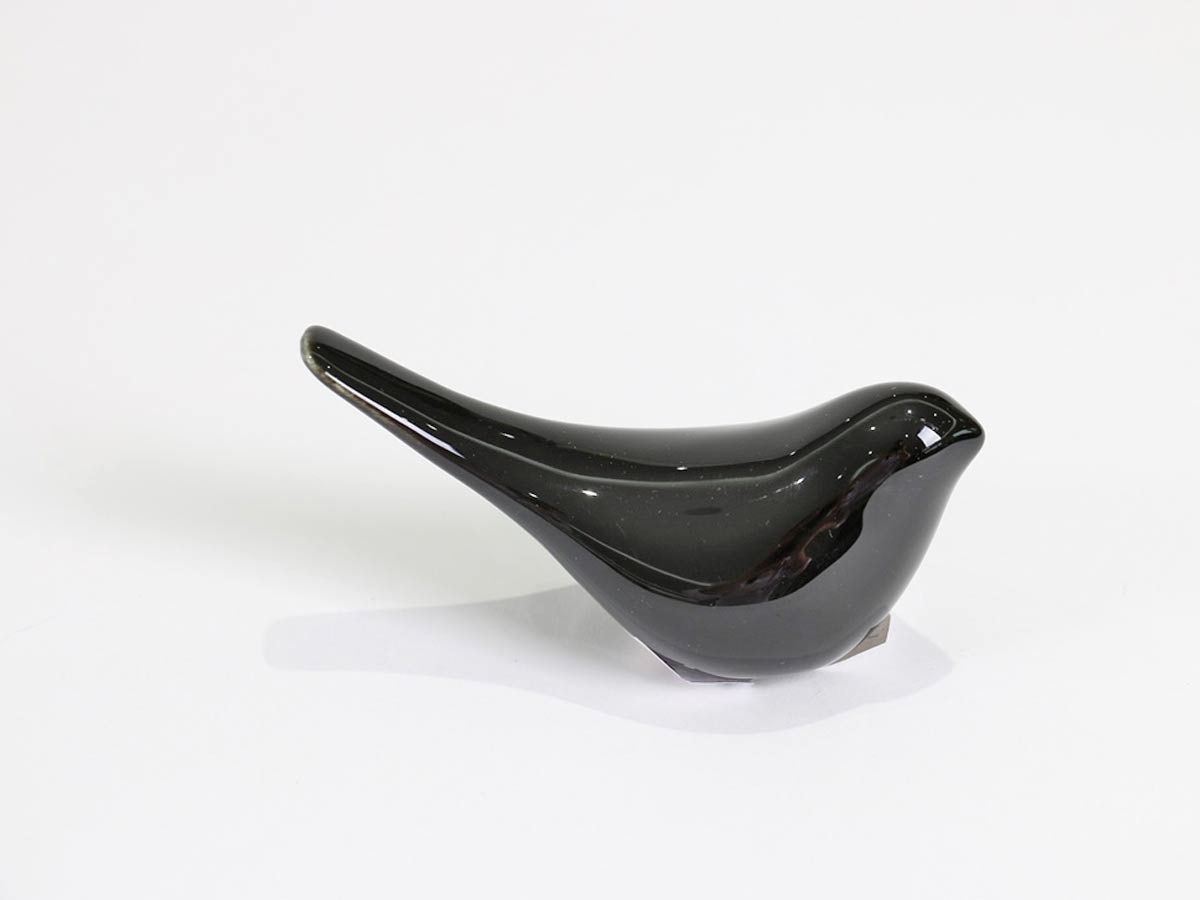 glossy ceramic black bird