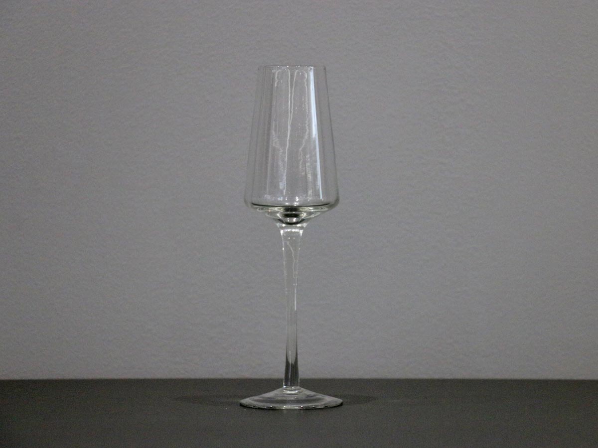 cone-shaped flute glass