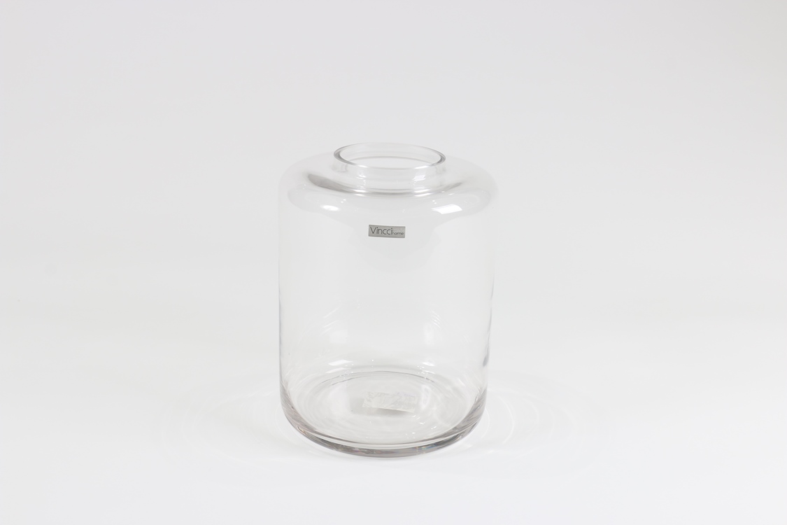 cylinder clear glass vase
