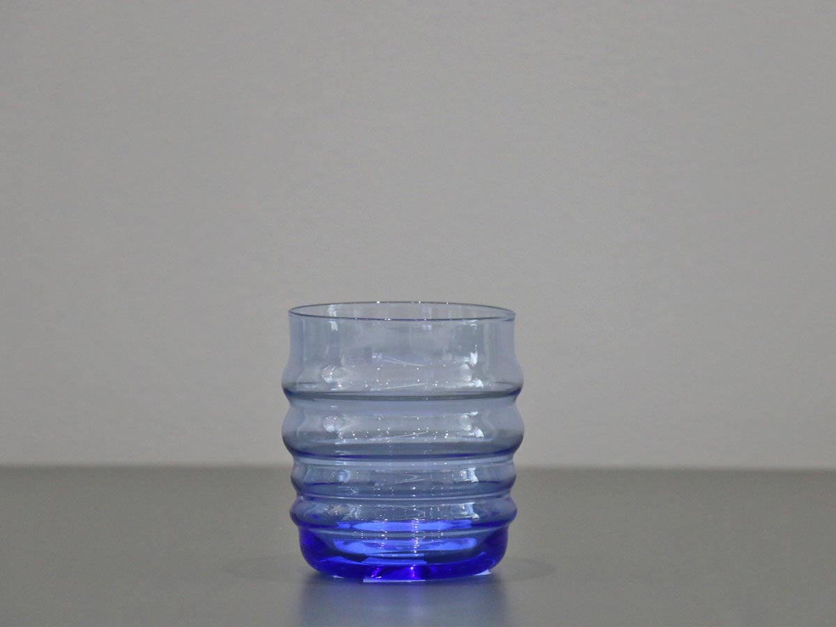 lined blue glass
