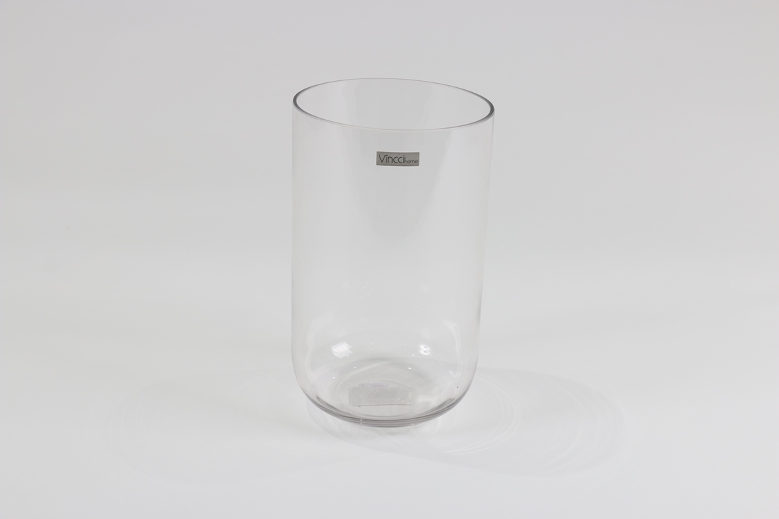 clear glass tube vase