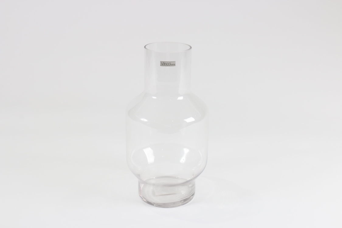 clear geometric vase